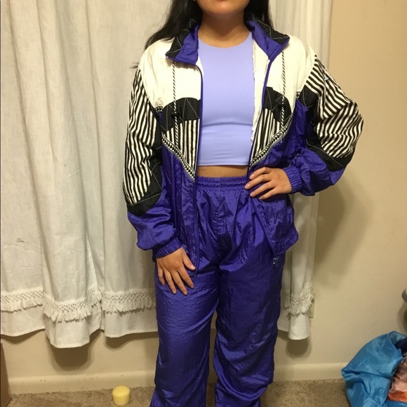 Amanda Smith Tops 8s Retro Purple Track Suit Poshmark